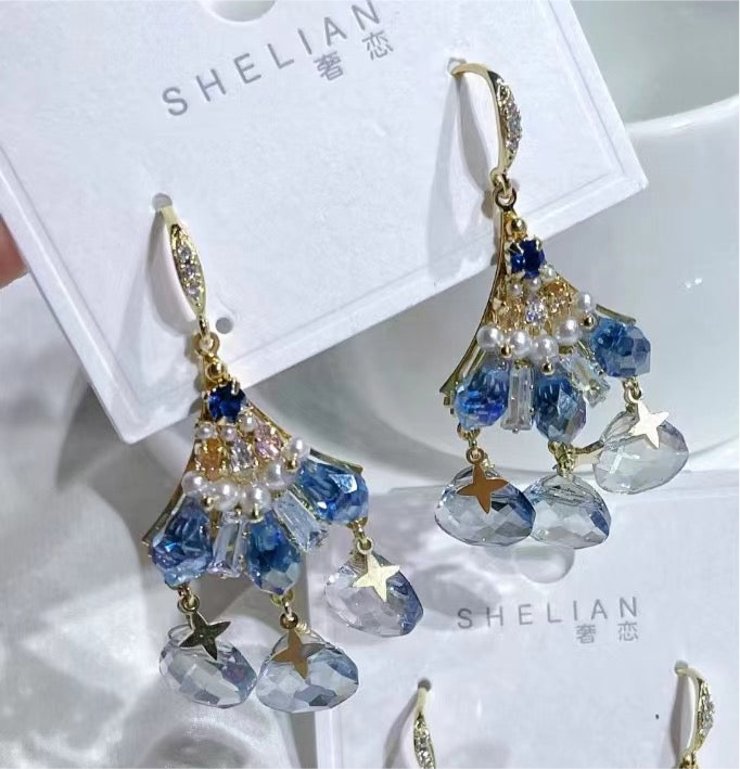 Shelian handmade style crystal earrings