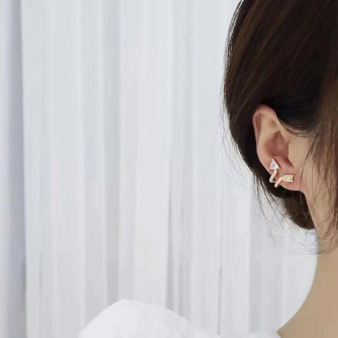 1030 S925 shelian handmade flower crystal earrings