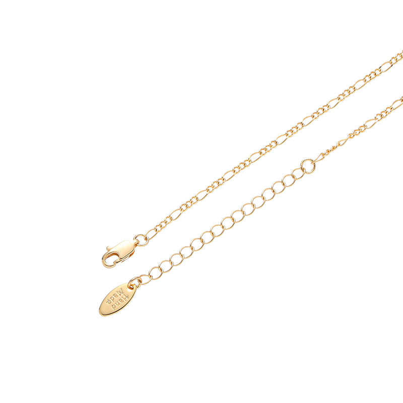 N01 Brass plated 18k gold natural simple style necklace