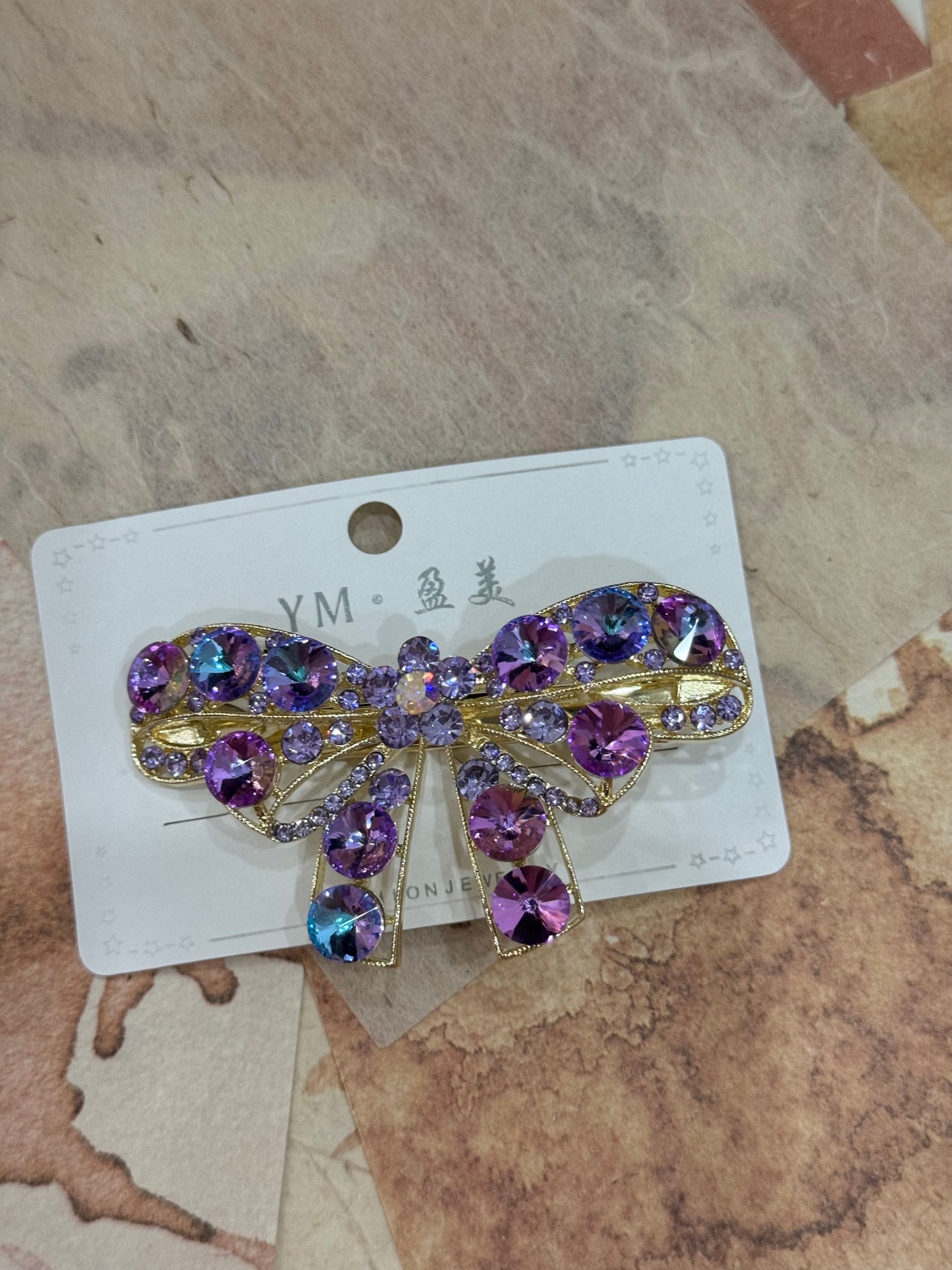 Bow Crystal hair clip