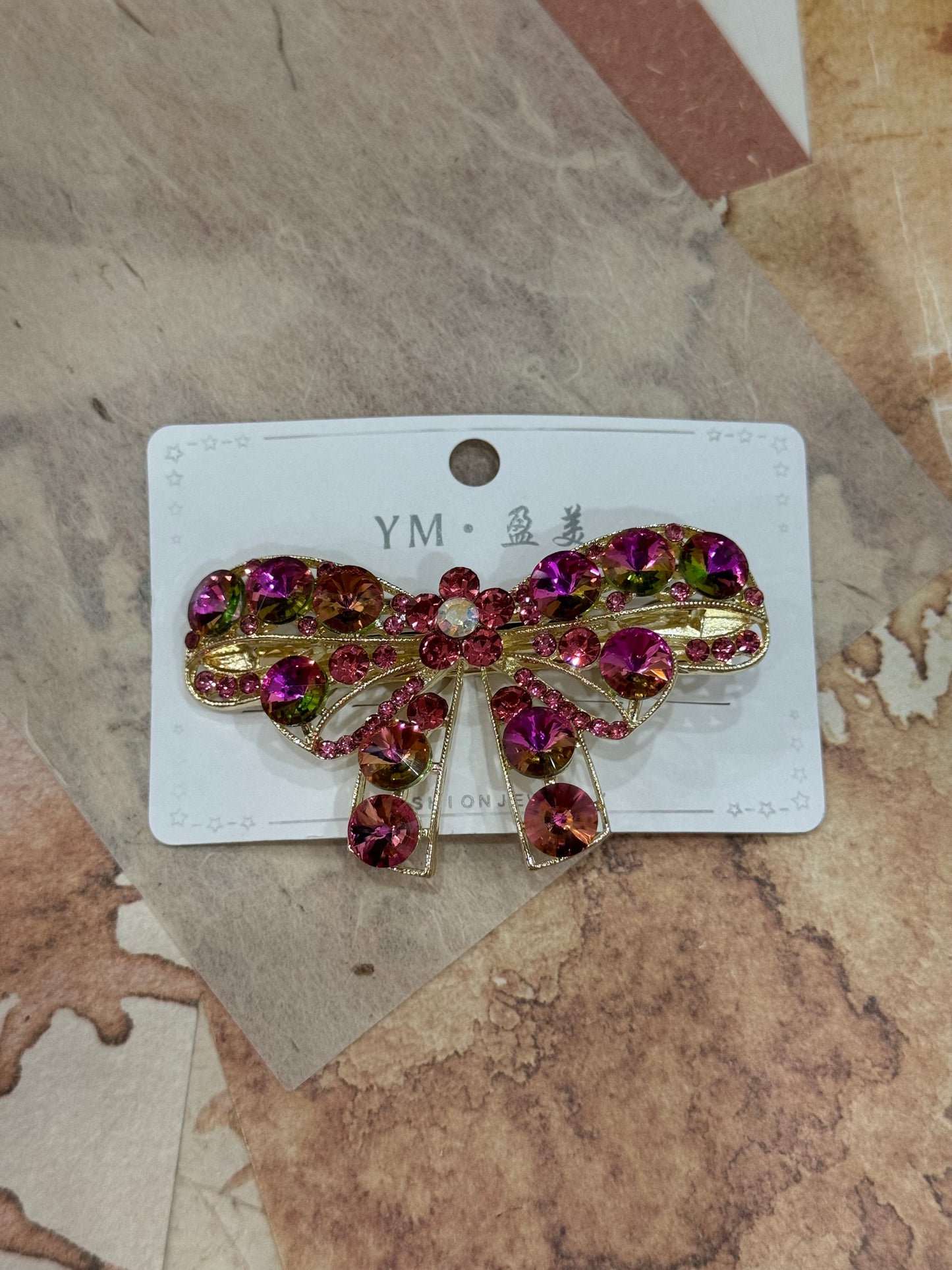 Bow Crystal hair clip