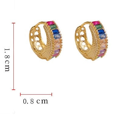 E03 Colored zircon earrings