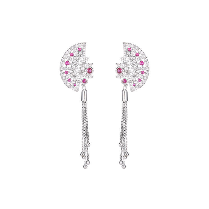 S925 classy Fan new style earrings