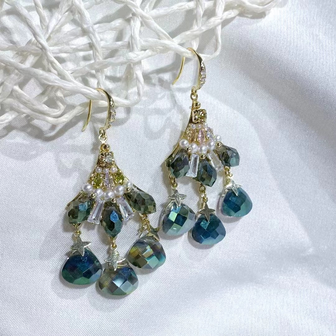 Shelian handmade style crystal earrings