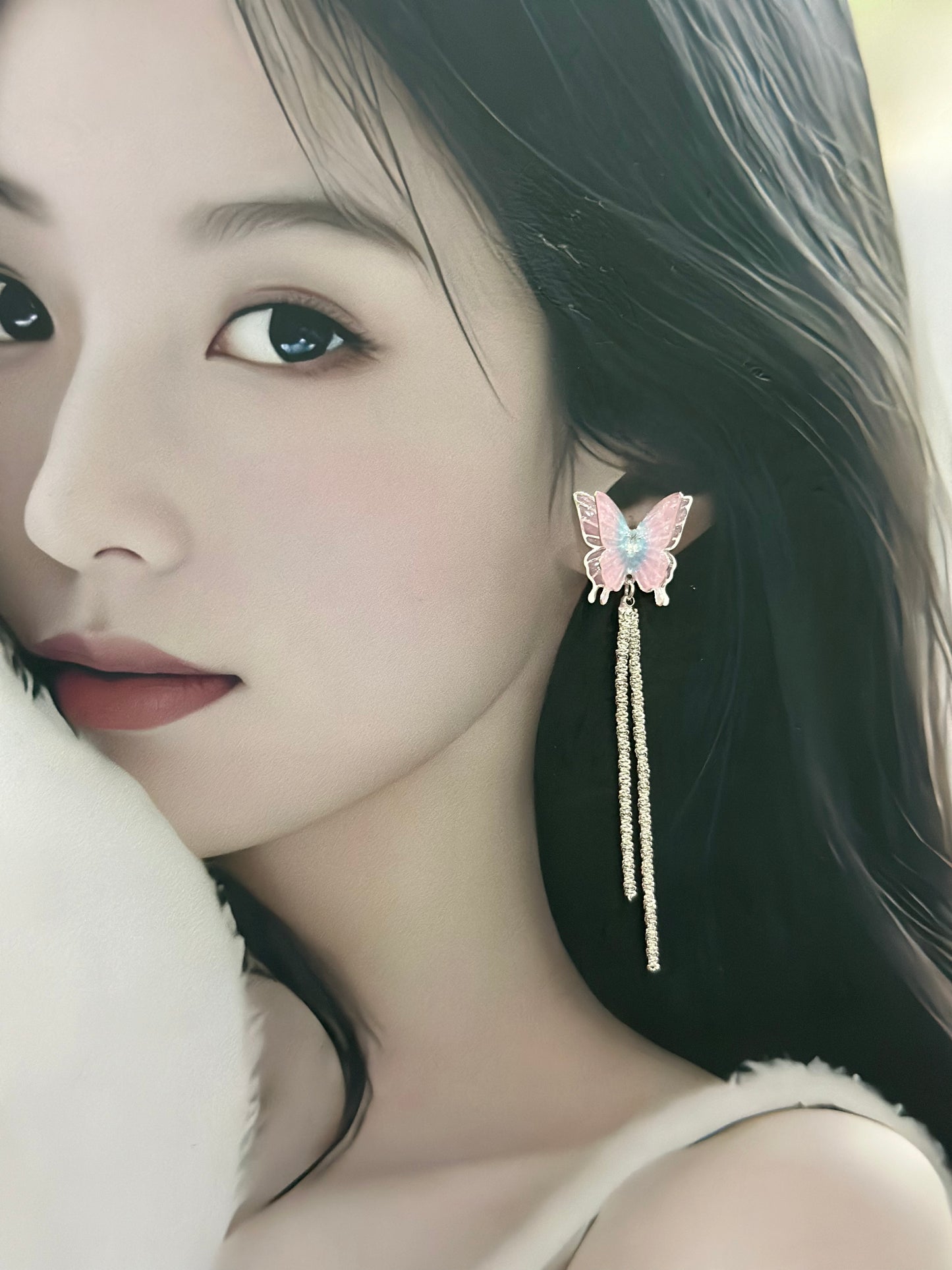 015 S925 butterfly earrings