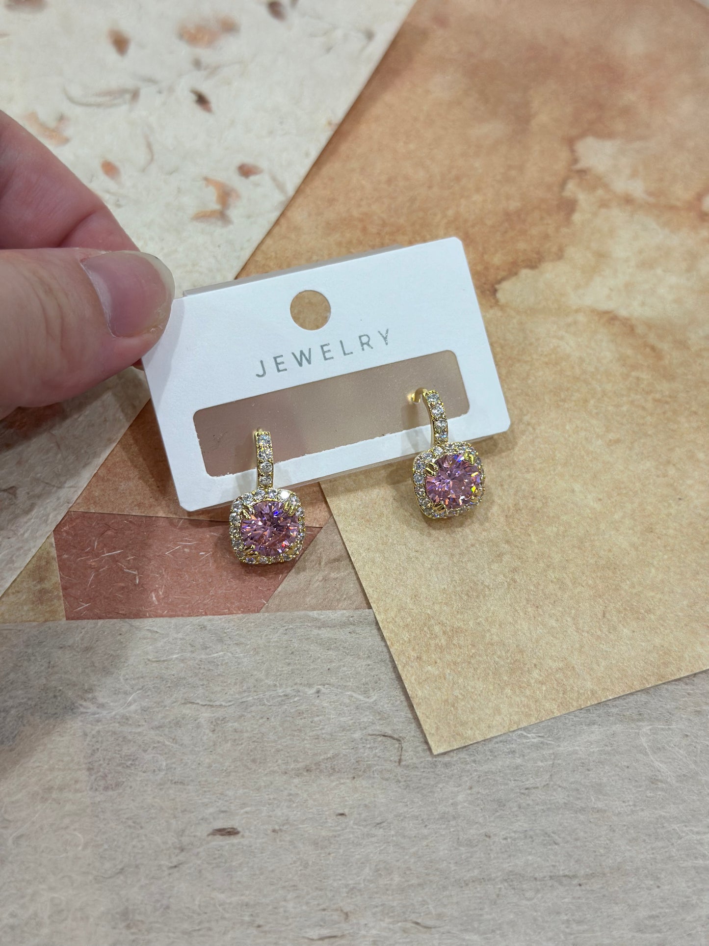 019 S925 shelian colorful zircon earrings